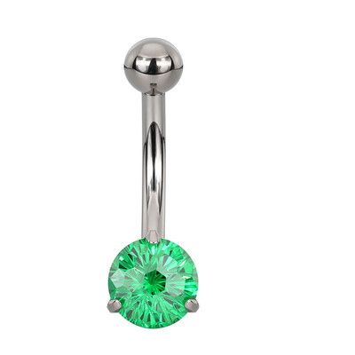 ASTM F136 Titanium PIERC mažo mastelio bambos žiedas bambos žiedas CZ asfaltuotas viršutinis sriegiuotas pilvo auskarų vėrimas bambos žiedai kūno papuošalai