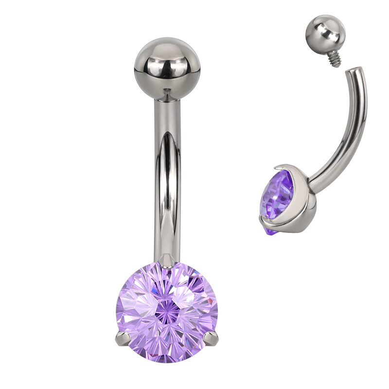 ASTM F136 Titanium PIERC mažo mastelio bambos žiedas bambos žiedas CZ asfaltuotas viršutinis sriegiuotas pilvo auskarų vėrimas bambos žiedai kūno papuošalai