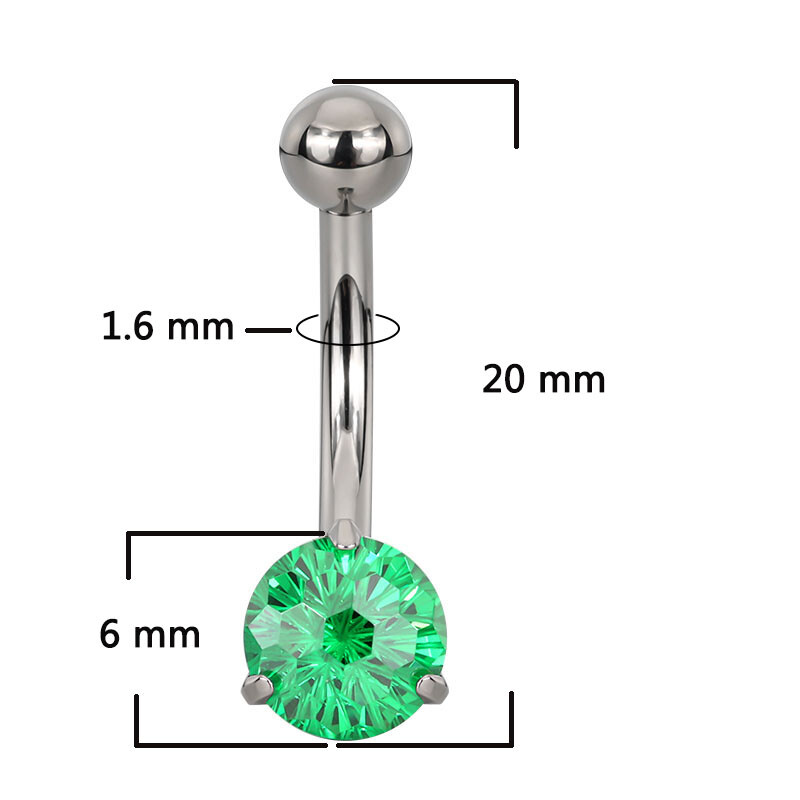 ASTM F136 Titanium PIERC mažo mastelio bambos žiedas bambos žiedas CZ asfaltuotas viršutinis sriegiuotas pilvo auskarų vėrimas bambos žiedai kūno papuošalai