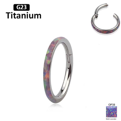 G23 titán piercing septum orrgyűrű Opál kő magas szegmens gyűrűk nyitott antiallergén piercing orrfülbevaló piercing ékszerek