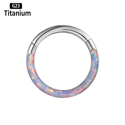G23 titán piercing septum orrgyűrű Opál kő magas szegmens gyűrűk nyitott antiallergén piercing orrfülbevaló piercing ékszerek