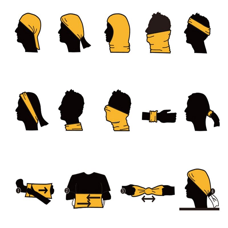 Ourdoor Kerékpározás Túrázás Kemping Vadászat Futó Nyak Tube Sál Bandana Bicikli Motoros Arc Maszk Bandana Varázssál