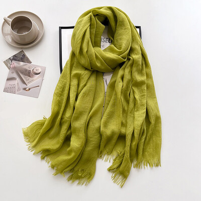 Tömör pamut pashmina kendő női pakolás meleg téli sálak Hidzsáb design nyomat női foulard bandana stoles sál 2024 ÚJ