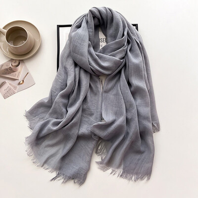 Tömör pamut pashmina kendő női pakolás meleg téli sálak Hidzsáb design nyomat női foulard bandana stoles sál 2024 ÚJ