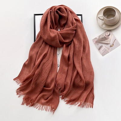 Tömör pamut pashmina kendő női pakolás meleg téli sálak Hidzsáb design nyomat női foulard bandana stoles sál 2024 ÚJ