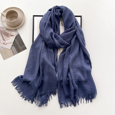 Tömör pamut pashmina kendő női pakolás meleg téli sálak Hidzsáb design nyomat női foulard bandana stoles sál 2024 ÚJ