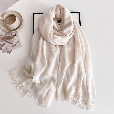 Tömör pamut pashmina kendő női pakolás meleg téli sálak Hidzsáb design nyomat női foulard bandana stoles sál 2024 ÚJ