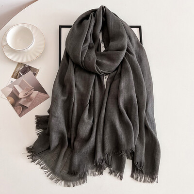 Tömör pamut pashmina kendő női pakolás meleg téli sálak Hidzsáb design nyomat női foulard bandana stoles sál 2024 ÚJ