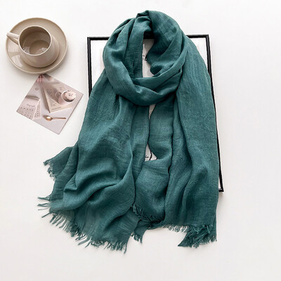 Tömör pamut pashmina kendő női pakolás meleg téli sálak Hidzsáb design nyomat női foulard bandana stoles sál 2024 ÚJ