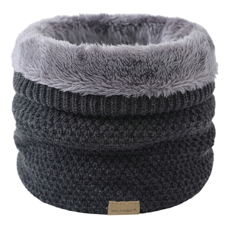 1 τεμ Χειμερινού ζεστού βουρτσισμένου πλεκτού λαιμού Θερμότερος κύκλος Go Out Wrap Cowl Loop Snood Shawl Φουλάρι αναρρίχησης για σκι εξωτερικού χώρου για άνδρες Γυναικεία