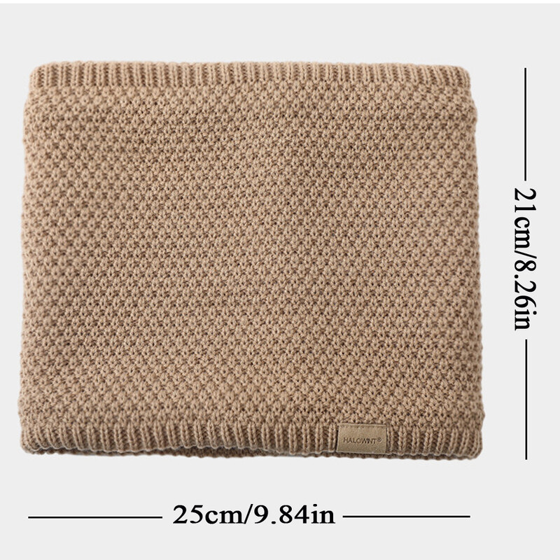 1 τεμ Χειμερινού ζεστού βουρτσισμένου πλεκτού λαιμού Θερμότερος κύκλος Go Out Wrap Cowl Loop Snood Shawl Φουλάρι αναρρίχησης για σκι εξωτερικού χώρου για άνδρες Γυναικεία