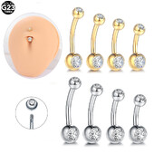 1kom G23 titanijski prstenovi za pupak 14G kristalni uteg za pupak Seksi nakit za piercing na trbuhu za seksi žene Piercing za pupak