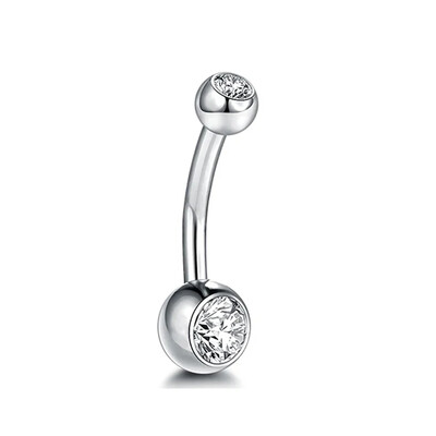 1kom G23 titanijski prstenovi za pupak 14G kristalni uteg za pupak Seksi nakit za piercing na trbuhu za seksi žene Piercing za pupak