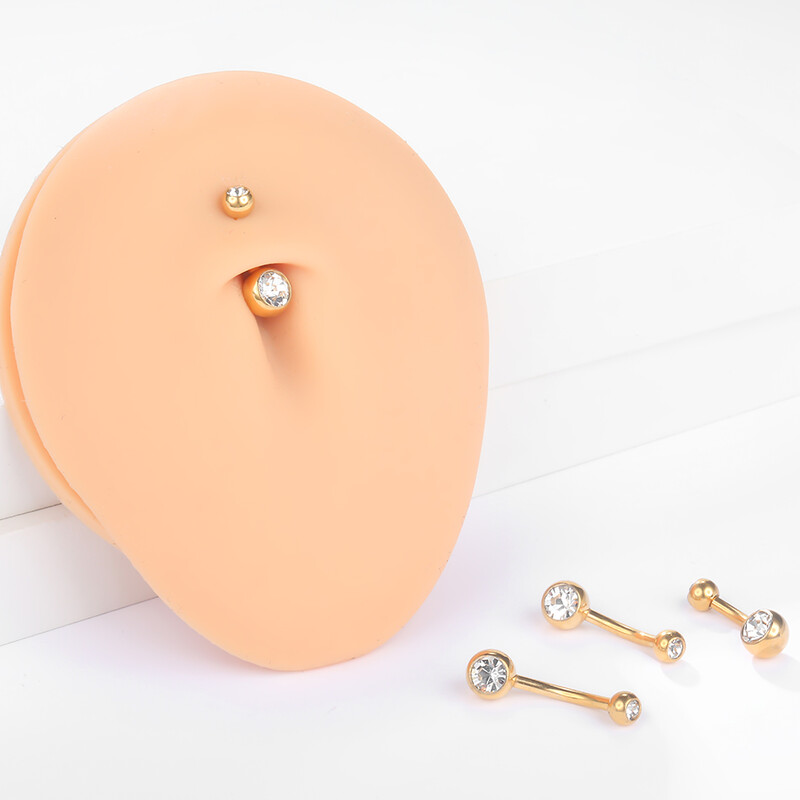 1kom G23 titanijski prstenovi za pupak 14G kristalni uteg za pupak Seksi nakit za piercing na trbuhu za seksi žene Piercing za pupak