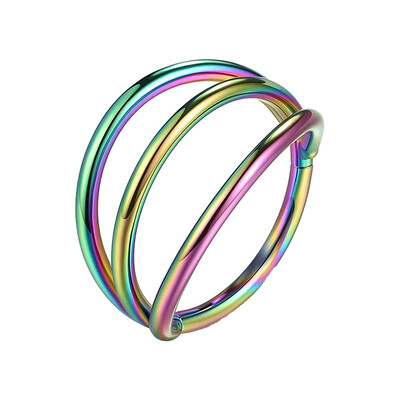 Karike za nos G23 prstenovi od dvostruke pregrade od titana Naušnice za hrskavicu Piercing Helix Otvoreni naslagani zglobni segment za žene i muškarce