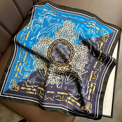 Nová šatka z 100% morušového hodvábu z roku 2023, módna dámska letná plážová šatka, malá šatka, šál, bandana, hidžáb, pašmína, pončo 53*53 cm