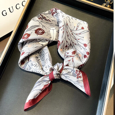 Nová šatka z 100% morušového hodvábu z roku 2023, módna dámska letná plážová šatka, malá šatka, šál, bandana, hidžáb, pašmína, pončo 53*53 cm