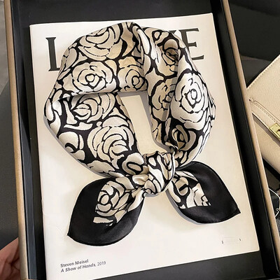 Nová šatka z 100% morušového hodvábu z roku 2023, módna dámska letná plážová šatka, malá šatka, šál, bandana, hidžáb, pašmína, pončo 53*53 cm