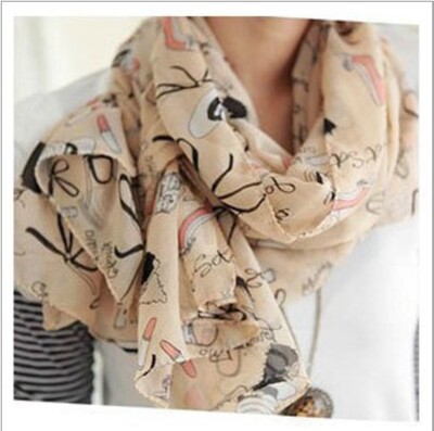 New Fashion Print Cat Star Leopard șifon eșarfă 150x38cm femei eșarfe șal și eșarfe Cadou de petrecere