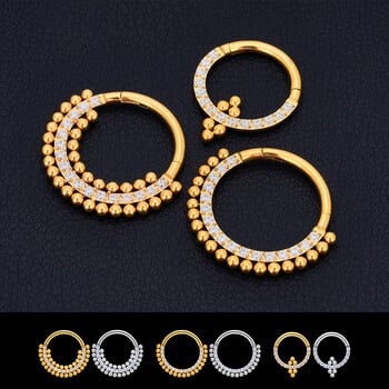 G23 Titanium Piercing Nose Ring Body Jewelry Hoop σκουλαρίκια ASTM F136 Cartilage Tragus Diaphragm Titanium Hing