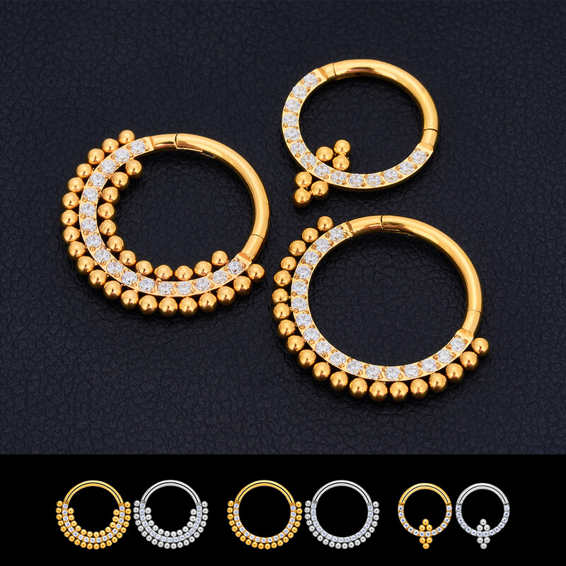 G23 titán piercing orrgyűrű test ékszer karika fülbevaló ASTM F136 porc tragus membrán titán csukló