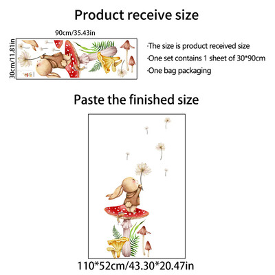 Rajzfilm Gombatündér fali matricák lányszoba gyerekeknek gyerekeknek öntapadó vinil lakberendezési nappali hálószoba tapéta