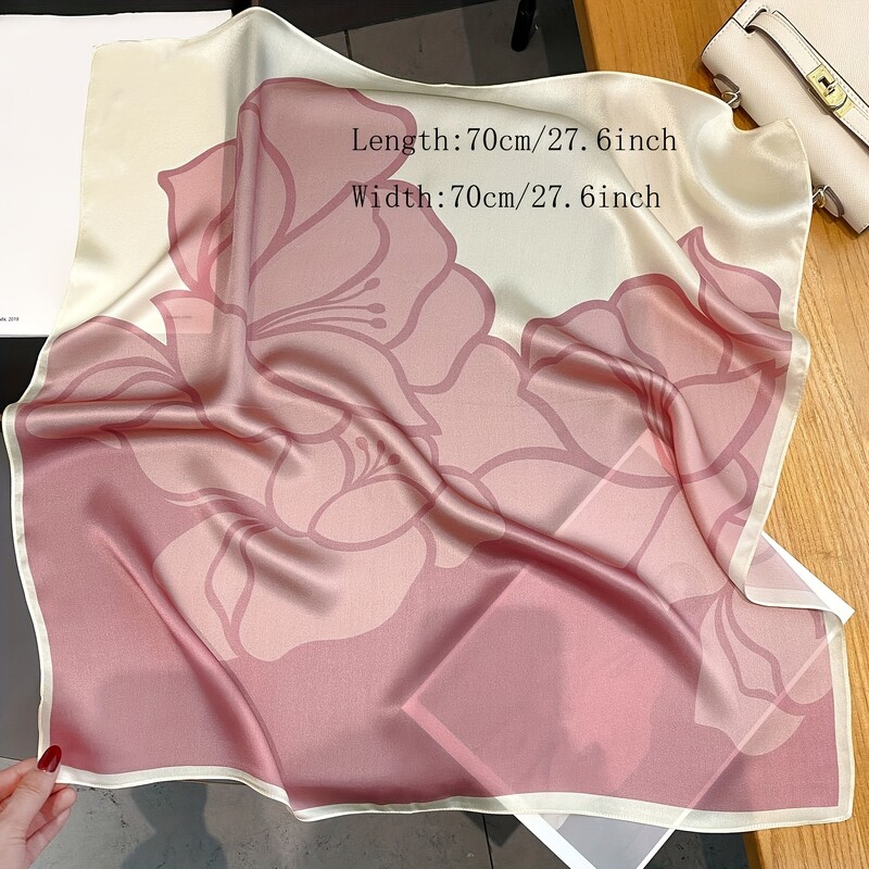 27,5 colių paprasta žuvėdra marginta kvadratinė skara stilinga imitacija šilko satino skara pavasario rudeninė plona nuo saulės apsauganti galvos skara moterims