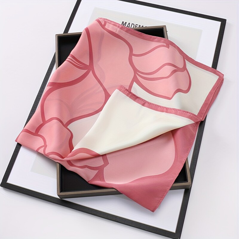 27,5 colių paprasta žuvėdra marginta kvadratinė skara stilinga imitacija šilko satino skara pavasario rudeninė plona nuo saulės apsauganti galvos skara moterims