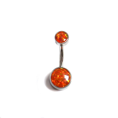 1 ks F136 titánový necht do pupka 14G vnútorné zuby opálový prsteň do pupka lesklý valcový piercing do pupka šperky