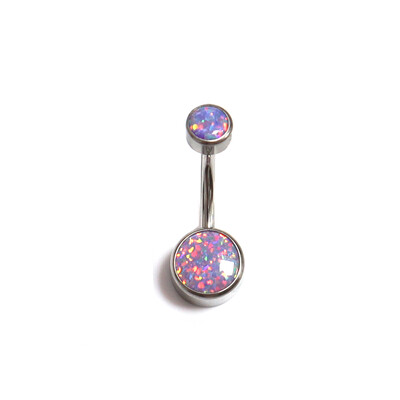 1 ks F136 titánový necht do pupka 14G vnútorné zuby opálový prsteň do pupka lesklý valcový piercing do pupka šperky