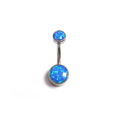 1 ks F136 titánový necht do pupka 14G vnútorné zuby opálový prsteň do pupka lesklý valcový piercing do pupka šperky