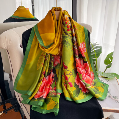 2023 Esarfa de dama de moda de marca de lux 180cm * 90cm Bandana de esarfa pentru femei mature