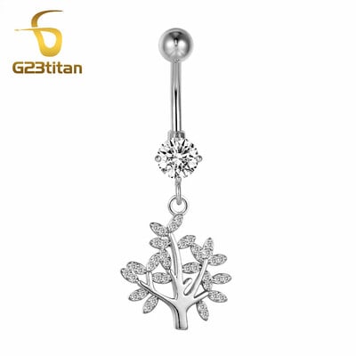 Ezüst színű köldökpiercing ékszer 14G G23 titán súlyzó hasfülbevaló kristály köldök gyűrűk szexi női strandkiegészítő