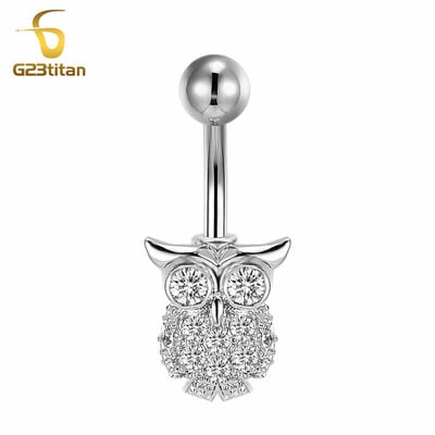 Ezüst színű köldökpiercing ékszer 14G G23 titán súlyzó hasfülbevaló kristály köldök gyűrűk szexi női strandkiegészítő