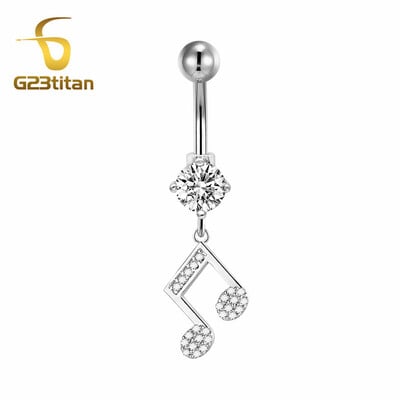 Ezüst színű köldökpiercing ékszer 14G G23 titán súlyzó hasfülbevaló kristály köldök gyűrűk szexi női strandkiegészítő