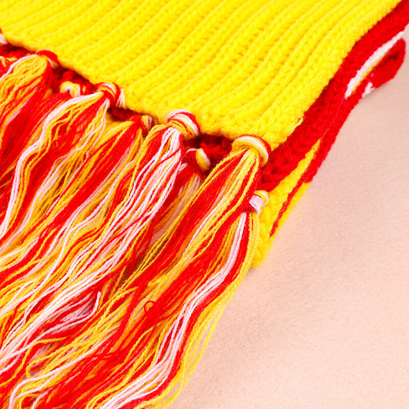 Eșarfe cu ciucuri termice groase de iarnă Oeteldonk eșarfă olandeză de carnaval tricotat rezistent la vânt femei bărbat eșarfă 100% acril eșarfă de petrecere