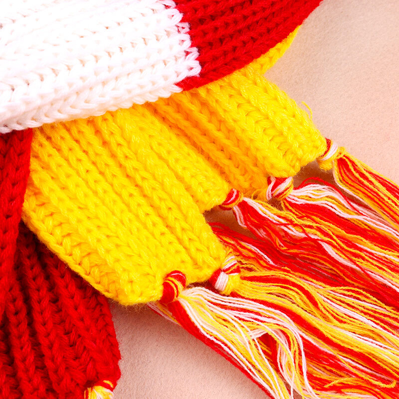 Eșarfe cu ciucuri termice groase de iarnă Oeteldonk eșarfă olandeză de carnaval tricotat rezistent la vânt femei bărbat eșarfă 100% acril eșarfă de petrecere