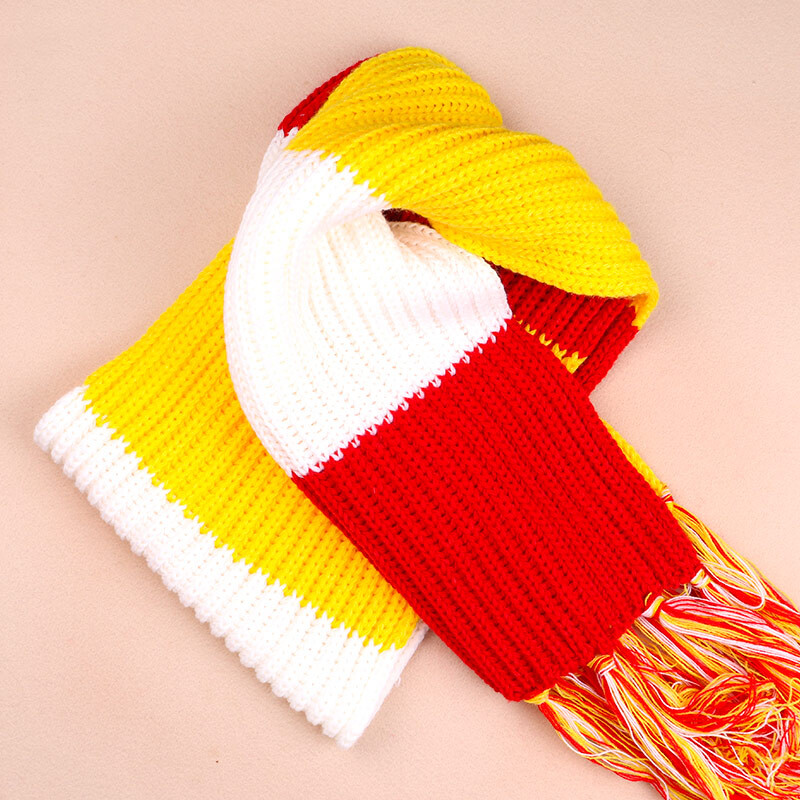 Eșarfe cu ciucuri termice groase de iarnă Oeteldonk eșarfă olandeză de carnaval tricotat rezistent la vânt femei bărbat eșarfă 100% acril eșarfă de petrecere