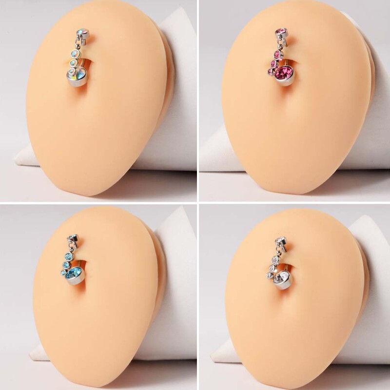 1PC 316l kirurški čelik Seksi viseći prstenovi za pupak Nombril Ombligo piercing za pupak Nakit za žensko tijelo 14G uteg