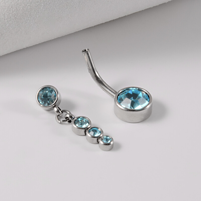 1PC 316l kirurški čelik Seksi viseći prstenovi za pupak Nombril Ombligo piercing za pupak Nakit za žensko tijelo 14G uteg