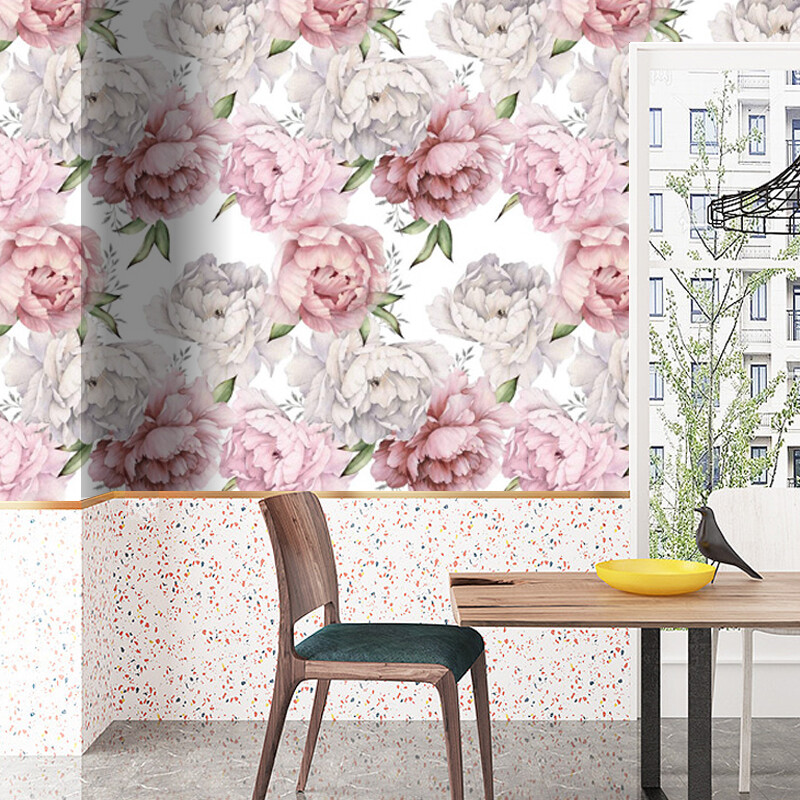 Imagini de fundal autoadezive din vinil cu flori multicolore decojite si lipite Autocolante de perete cu trandafiri acuarela Pereti de dormitor Decorarea casei