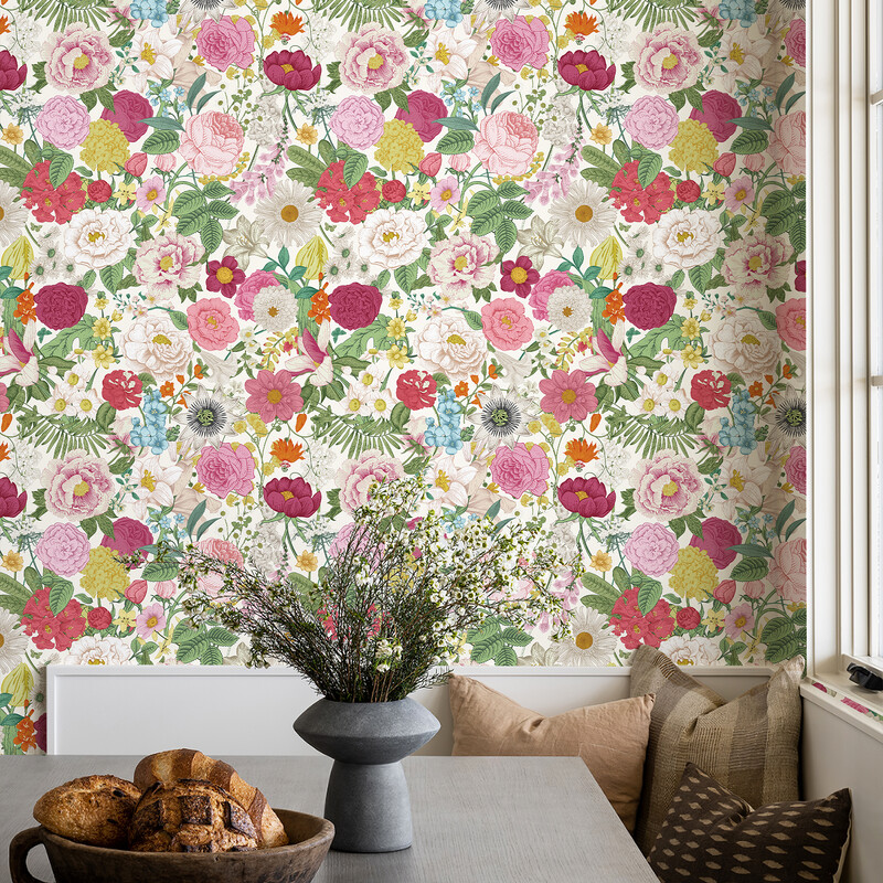 Rózsaszín virágos vinil tapéta Elegáns peeling és stick piros virágzó virágos szekrény matrica elegáns vízálló bútor szekrény matrica