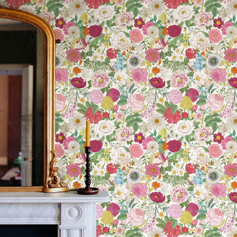 Rózsaszín virágos vinil tapéta Elegáns peeling és stick piros virágzó virágos szekrény matrica elegáns vízálló bútor szekrény matrica