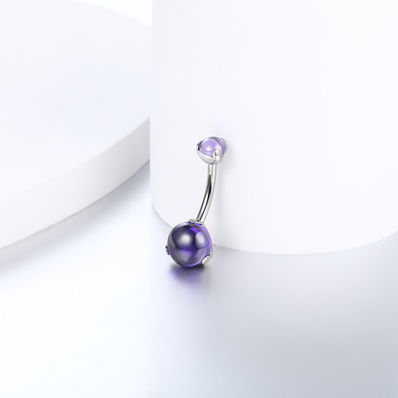 1 buc Inel pentru buric din titan Filetat intern Piercing Nombril CZ Inel pentru buric Piercing Cercei Bijuterii pentru corp Ombligo 14G