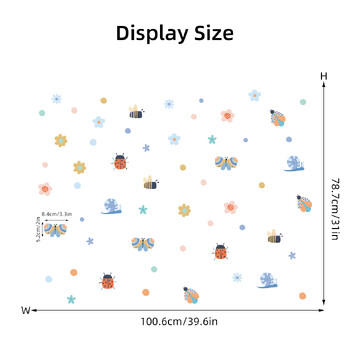 3 τμχ Έπιπλα κινουμένων σχεδίων Έπιπλα λουλουδιών έντομο αυτοκόλλητο τοίχου Παιδικό δωμάτιο Διακόσμηση σπιτιού για βρεφικό υπνοδωμάτιο Αυτοκόλλητα τοίχου Σαλόνι