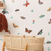 Akvarell rajzfilm pillangós fali matricák kivehető gyerekszoba Nappali óvodadekorációs falmatricák