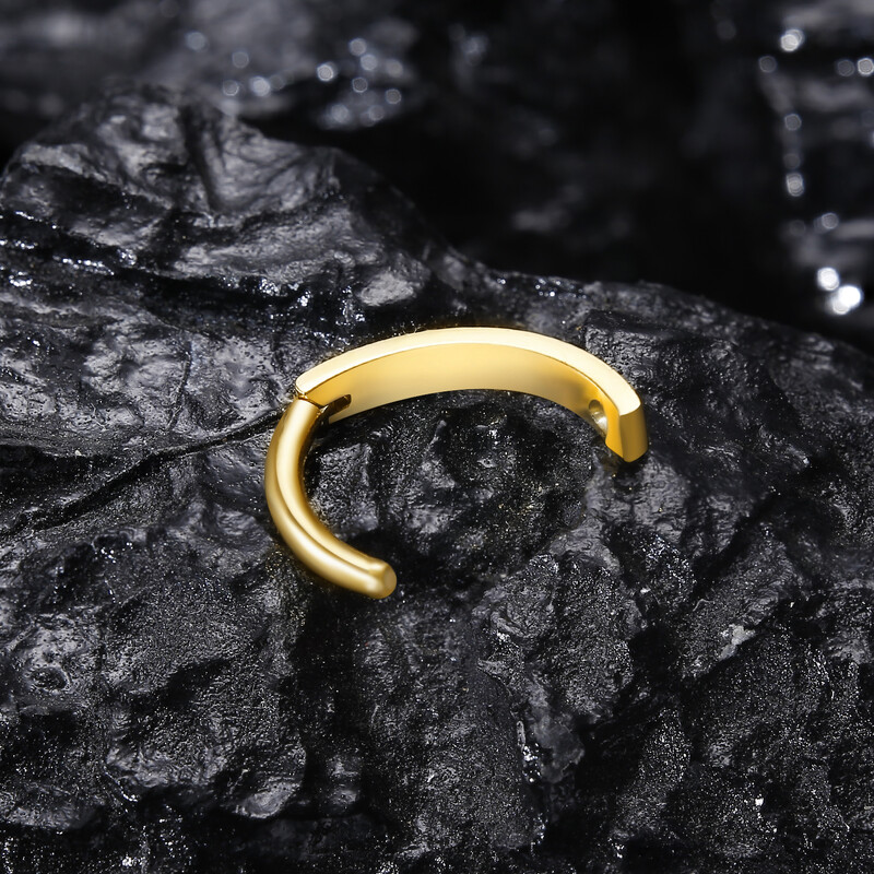 14G G23 Titan Clicker Inel pentru buric, 10/12mm Cerc curbat inversat Ombilic Barbell Body Piercing Bijuterii