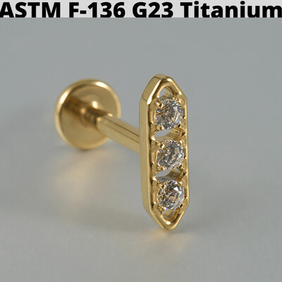 Cercei din cartilaj din titan solid Cz Steaua cu patru colțuri G23 Stud 16G Filet intern Sun Helix Ureche Tragus Piercing Bijuterii