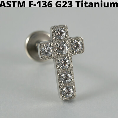 Cercei din cartilaj din titan solid Cz Steaua cu patru colțuri G23 Stud 16G Filet intern Sun Helix Ureche Tragus Piercing Bijuterii