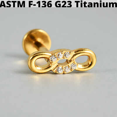 Cercei din cartilaj din titan solid Cz Steaua cu patru colțuri G23 Stud 16G Filet intern Sun Helix Ureche Tragus Piercing Bijuterii